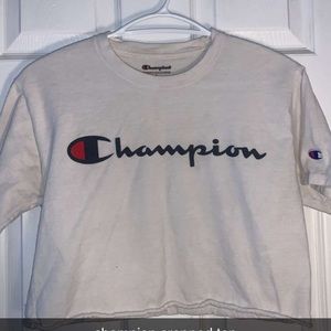Champion self cropped shirt.